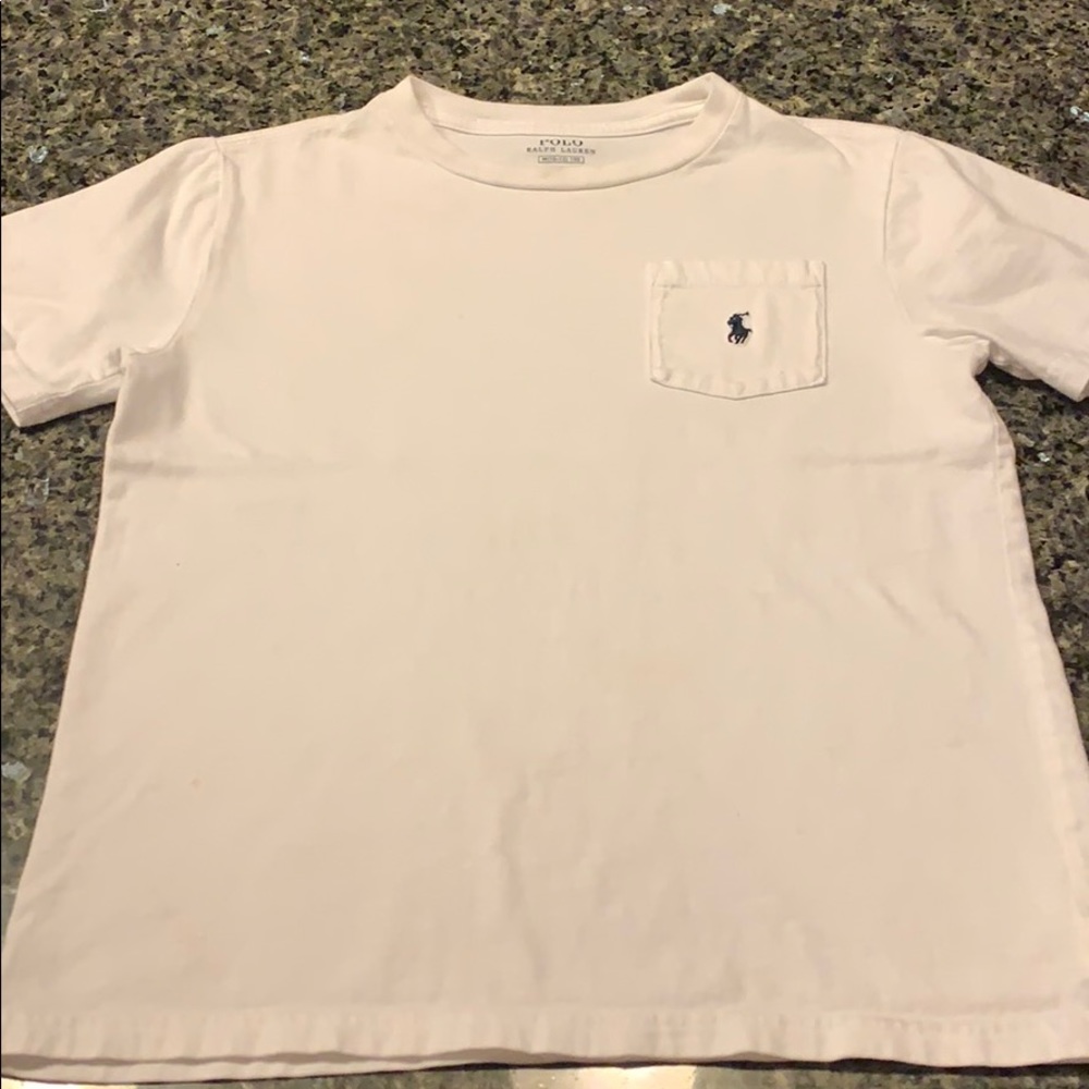 Boys White Polo Ralph Lauren Shirt